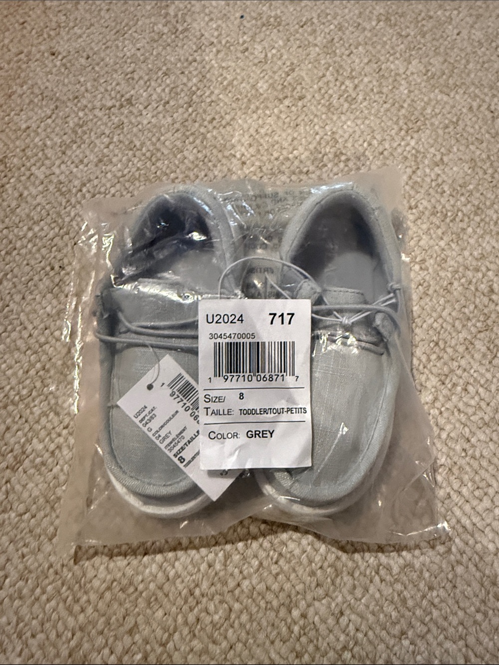 The Children's Place Grey Moccasin Style Kids Shoes